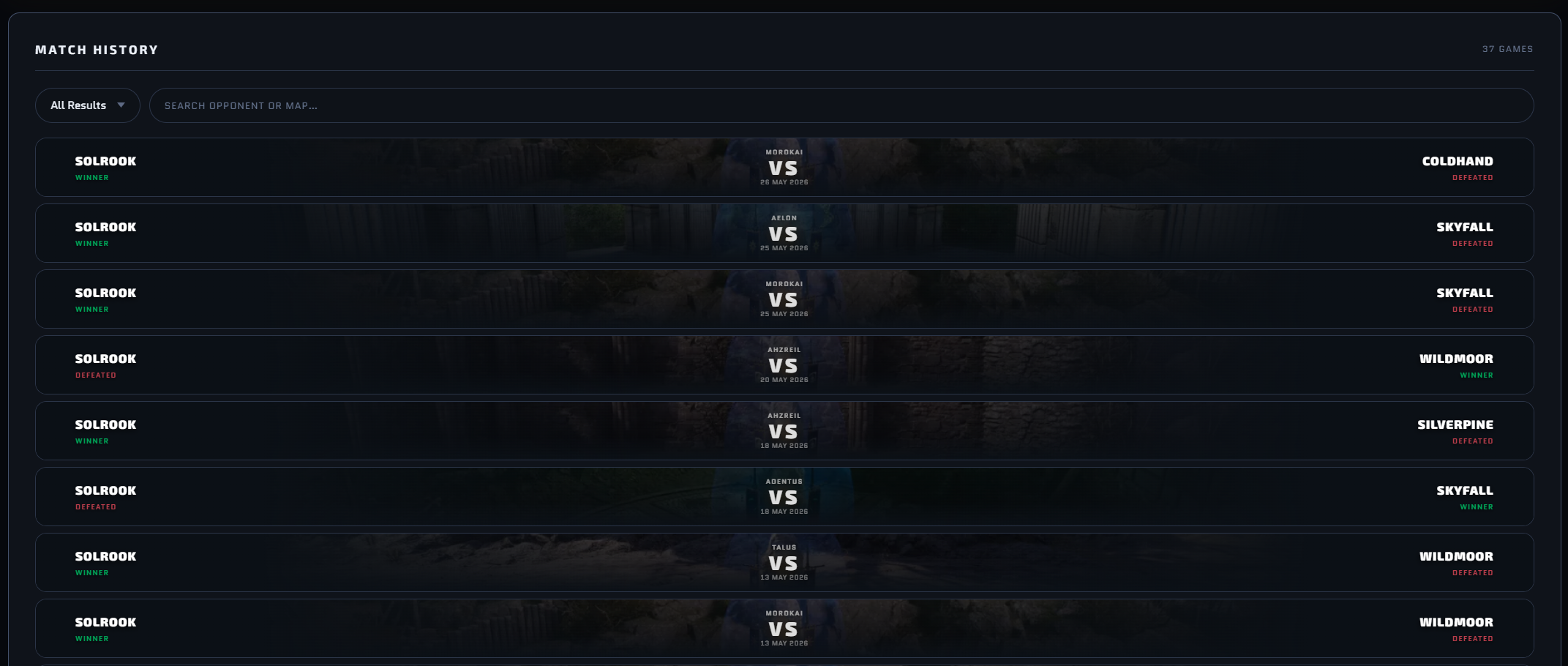 Match History